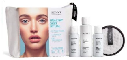 Skeyndor Healthy Skin Ritual Travel Set - Micelární olej 50 ml + odličovací mléko 100 ml + vitamínová essence 50 ml Dárková sada