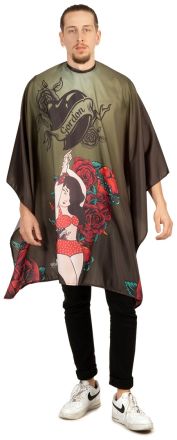 Gordon Barber Cutting Cape Roses - Holičská pláštěnka na stříhání vlasů a vousů 1ks