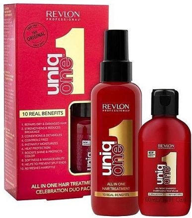 Revlon Professional Uniq One Duo Set - Bezoplachová péče 150 ml + šampon 100 ml Dárková sada