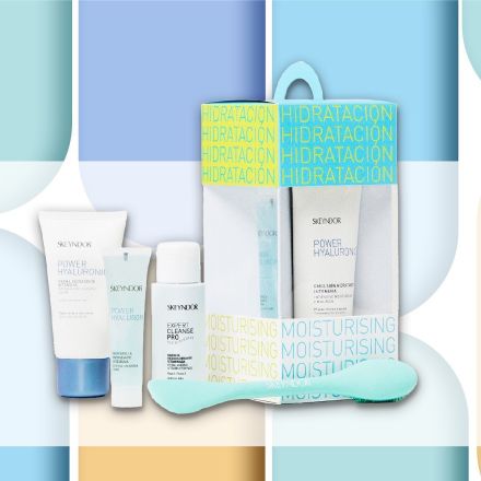 Skeyndor Power Hyaluronic Summer Pack - Emulze 50 ml + vitamínová emulze 50 ml + maska 15 ml + špachtle Dárková sada