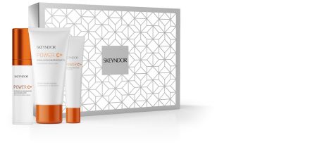 Skeyndor Power C+ Vánoční Sada - Energizující emulze 50 ml + sérum 30 ml + oční krém 15 ml Dárková sada