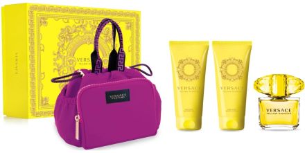 Versace Yellow Diamond Vánoční Set - EDT 90 ml + sprchový gel 100 ml + tělové mléko 100 ml + Kabelka Dárková sada
