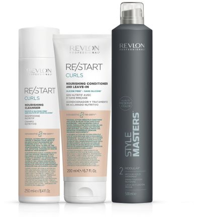 Revlon Professional Curl Vánoční Set - Šampon 250 ml + kondicionér 200 ml + Lak na vlasy 500 ml Dárková sada