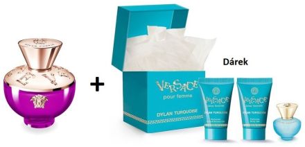 Versace Dylan Purple Merry Christmas Set - Dámská parfémovaná voda 100 ml + Versace Turquoise Mini Set Dárková sada