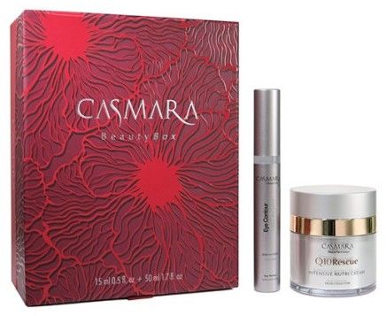 Casmara Q10 Rescue Set - Vyživující krém Q10 50 ml + protivráskový krém na oční okolí 15 ml Dárková sada