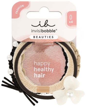 Invisibobble BEAUTIES Flower Pearl - Gumička do vlasů 4 ks