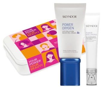 Skeyndor Power Oxygen Set - Gel-krém 50 ml + oční krém 15 ml + gel-krém 25 ml + emulze 15 ml Dárková sada