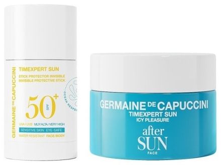 Germaine de Capuccini Timexpert Sun Set - Ochranná tyčinka SPF50 25 ml + regenerační pleťový krém po opalování 50 ml Dárková sada