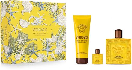 Versace Eros Energy Vánoční Set - EDP 100 ml + EDP 5 ml + sprchový gel 150 ml Dárková sada