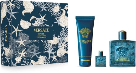 Versace Eros Set - EDT 100 ml + EDT 5 ml + sprchový gel 150 ml Dárková sada