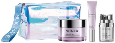 Skeyndor Corrective Letní Set - Emulze 50 ml + oční krém 15 ml + eternal dvoufázový elixír 5 ml + 5 ml Dárková sada