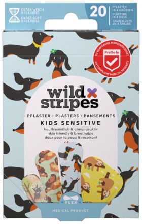 Wild Stripes Kids Animal Fun - Hypoalergenní náplasti 20 ks