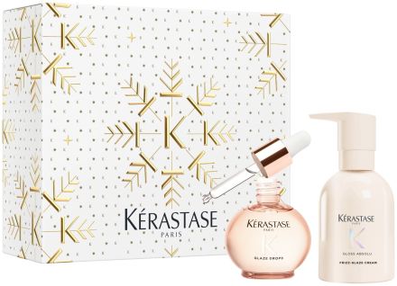Kérastase Gloss Absolu Cream Duo Set 26 - Olej pro lesk vlasů 45 ml + stylingový krém 240 ml Dárková sada