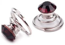 Spona do vlasů - pružinka s kamínkem fialová 1ks