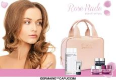 Germaine de Capuccini Timexpert Rides Rose Nude Set - Regenerační krém s jemnou texturou 50ml + Odličovač make-upu 125 ml + Pleťová voda 125ml + Custom maska 50ml + Růžový neceser Dárková sada