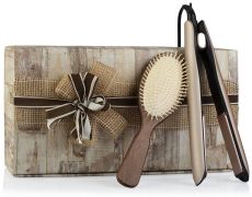 Labor Pro Miss Glamour Gift Box - Turmalínová žehlička na vlasy + Kartáč na vlasy Dárková sada