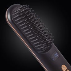 WAD Defrizz Hair Straightener Brush - Vyrovnávací kartáč na vlasy Černo-růžový
