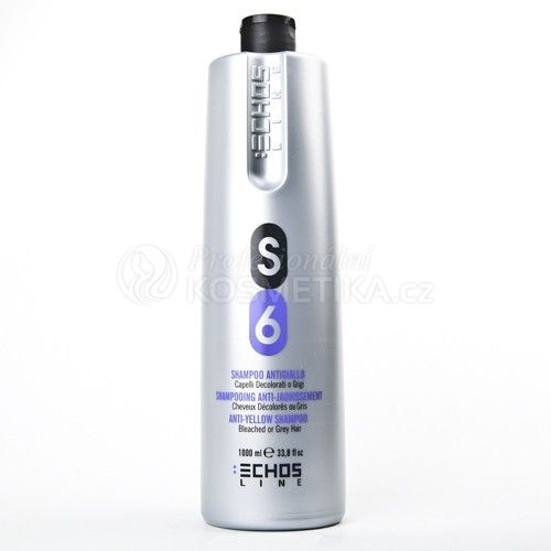 Echosline Shampoo S6 - Šampon proti žloutnutí vlasů 1000 Profesionální kosmetika