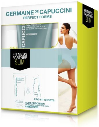 Germaine de Capuccini Perfect Forms Sada Fitness Partner Slim - Emulze Slim Precision Out Solucion 300ml + Šortky Pro-Fit (model Slim) Dárková sada