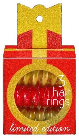Invisibobble Twinkle Limited Edition - gumička do vlasů červená 1ks + zlatá 2ks