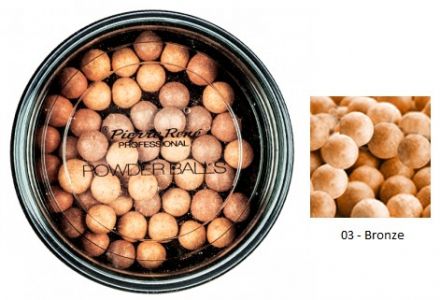 Pierre René Glamorous Powder Balls Professional - Bronzer kuličky č. 03 Bronze 15g