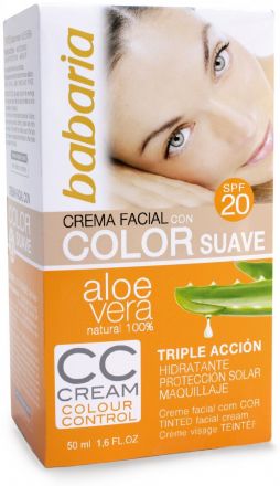 Babaria Aloe Vera CC Colour Control SPF 20 - Pleťový zabarvující CC krém 50 ml