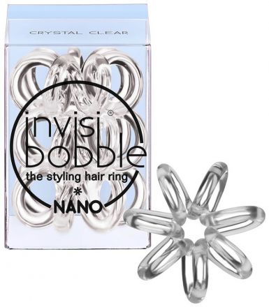 Invisibobble Nano Crystal Clear - Mini gumička do vlasů průhledná 3ks