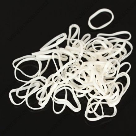Sada silikonových gumiček bílá 50ks