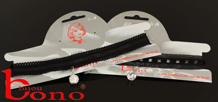 Látkový choker s přívěskem 1 ks - mix