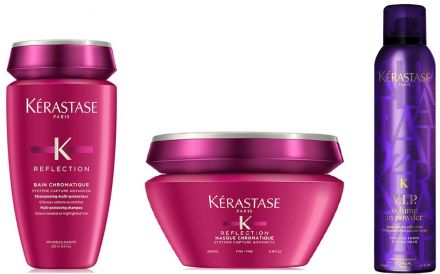 Kérastase Reflection Vánoční sada - Šampon pro barvené vlasy 250ml + Maska pro barvené vlasy 200ml+ Pudrový sprej 250ml Dárková sada