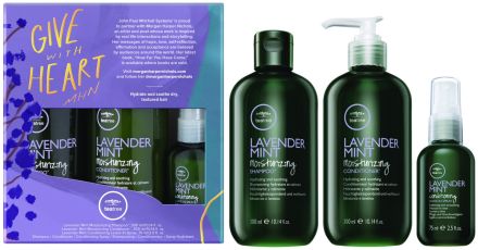 Paul Mitchell Tea Tree Lavender Mint Trio Vánoční Set - Šampon 300 ml + kondicionér 300 ml + uhlazující sprej 75 ml Dárková sada