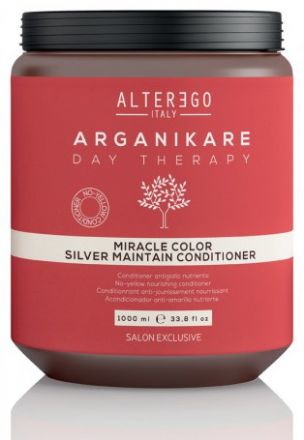 Alter Ego Arganikare Day Therapy Miracle Color Silver Maintain - Kondicionér proti žlutým odleskům 1000 ml