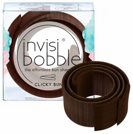 Invisibobble Clicky Bun - Pásy do vlasů hnědé 1 ks