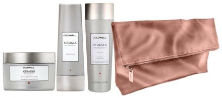 Goldwell Kerasilk Reconstruct Vánoční sada - Šampon 250 ml + kondicionér 200 ml + maska 200 ml + neceser Dárková sada