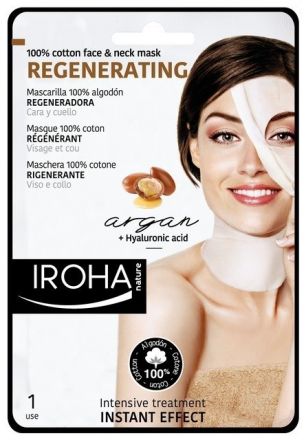 Iroha Cotton Face and Neck Mask Regenerating - Regenerační maska na obličej a krk 30 ml