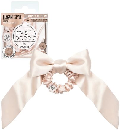 Invisibobble SPRUNCHIE SLIM Ballerina Bow - Gumička do vlasů Růžová 2 ks