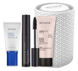 Skeyndor Power Oxygen Normální až Mastná Pleť Set - Revitalizační gel-krém 50 ml + řasenka Černá 10 ml + BB cream č.2 40 ml Dárková sada