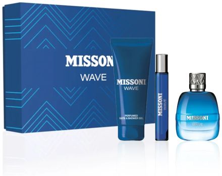 Missoni Wave Set - EDT 100 ml + EDT 10 ml + sprchový gel 150 ml Dárková sada