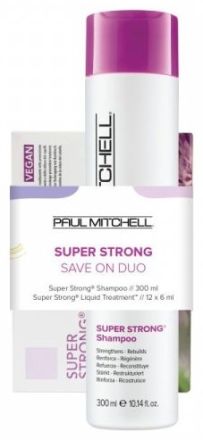 Paul Mitchell Super Strong Duo sada - Šampon 300 ml + pečující ošetření proti lámavosti vlasů 12 x 6 ml Dárková sada