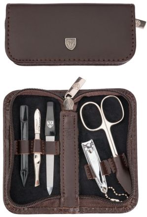 Kellermann Genuine Leather L7 52122 FN - Luxusní manikúrní sada 5-dílná