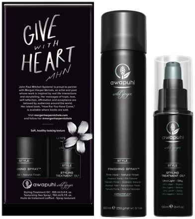 Paul Mitchell Awapuhi Wild Ginger Style Duo Vánoční Sada - Olej pro suché vlasy 100 ml + lak na vlasy 300 ml Dárková sada
