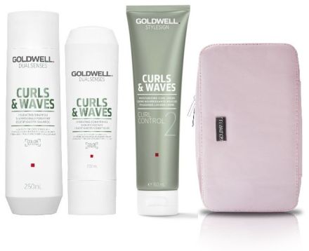 Goldwell Dualsenses Curly Twist Vánoční Set - Šampon 250ml + Kondicioner 200ml + Hydratační krém na vlny Curl control 150ml + Neceser Dárková sada