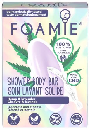 Foamie Shower Body Bar I Beleaf In You With CBD and Lavender - Tuhá sprchová péče 80 g
