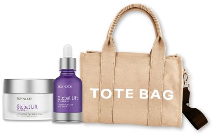 Skeyndor Global Lift Smíšená Pleť Letní Sada - Liftingová emulze 50 ml + Modelační elixír na obličej a krk 30 ml Dárková sada