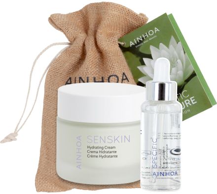 Ainhoa Senskin Suchá Pleť Set - Výživný krém pro citlivou pleť 50 ml + kyselina hyaluronová 50 ml