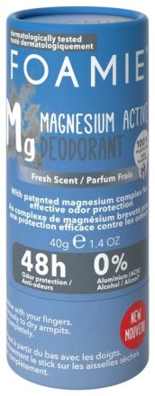 Foamie Deodorant Refresh (blue) - Deodorant s patentovaným komplexem hořčíku pro účinnou ochranu proti zápachu (48h) 40 g