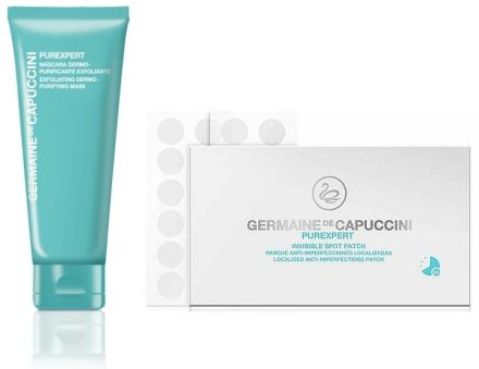 Germaine de Capuccini Purexpert Sada 7 - Náplasti na akné 24ks + Čistící exfoliační maska 75ml Dárková sada