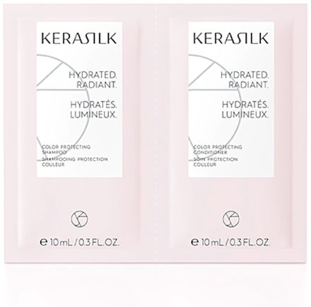 Kerasilk Essentials Color Protecting Shampoo and Conditioner - Šampon na barvené vlasy 10 ml + kondicionér 10 ml Cestovní balení