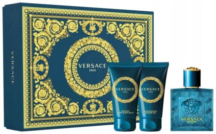 Versace Eros Pour Homme Set - EDT 50 ml + sprchový gel 50 ml + balzám po holení 50 ml Dárková sada