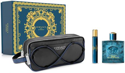 Versace Eros Pour Homme Set - EDP 100 ml + EDP 10 ml + kosmetická taštička Dárková sada